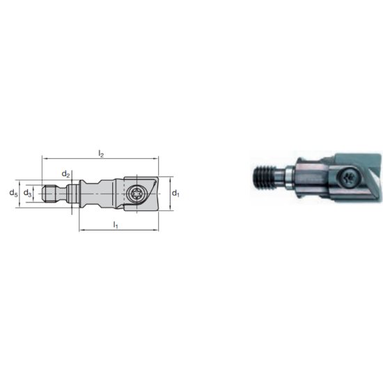 Picture of LMT Fette EBG V 0375 T0375 Milling Back Draft Milling Cutter 0.375 Cutter Diameter